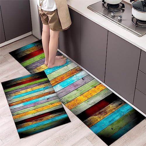 Küchenteppich 50x80 Holz Küchenläufer Teppich Für Küche Waschbarer rutschfest Läufer Küchenmatte Küchenfußmatten Mikrofaser Waschbar In Waschmaschine