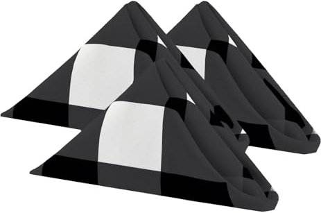 Buffalo Plaid Tischservietten, kariert, 43,2 x 43,2 cm, waschbar, Gingham-Muster, weiche Servietten für Hochzeit, Party, Esszimmer, Bankett, 50 Stück, Schwarz und Weiß