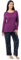 Fruit of the Loom Damen-Schlaf-Set aus Velourslederjersey mit Rundhalsausschnitt und Fleece-Hose, Beeren-/Multi-Konfetti, L