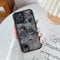 XIZYO Case for iPhone 12 Pro Max, Frosted Translucent Rose Floral Flower Pattern Shockproof Cover, Soft TPU Bumper Protective Phone Case, Black