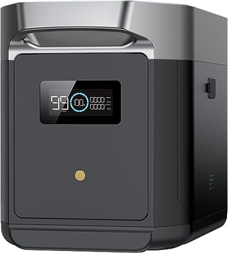 EcoFlow Zusatzbatterie für Delta 2 Max tragbare Powerstation 2048Wh Kapazität LifePO4-Batterie für Haushaltsreserve, Energiesparen, im Freien, Wohnmobil, Camping