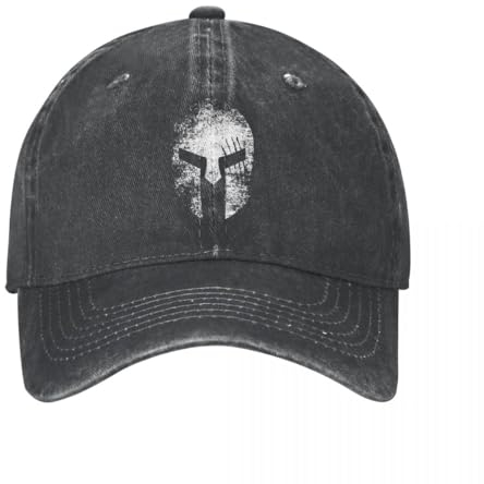 YUONME Baseballmütze Spartan Sparta Warrior Baseballkappe Retro Troubled Baumwolle Snapback Hut für Männer Frauen Laufen Golf Verstellbare Passform Hüte Hut Geschenk