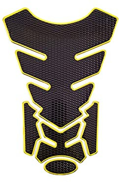 BKEPDY Paraserbatoio Tank Pad Adesivi Fishbone Adesivo Serbatoio 3D Protezione Serbatoio di Gas Pad Adesivo Decalcomanie Moto Serbatoio Protector Pad Sticker (Oro)