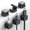 JOYROOM 6 PCS Clip de Cable Ajustable Organizador Cables Magnético Cable Management para Escritorio, Mesitas de Noche, Cables de Carga, HDMI, USB, Cable de Audio, Negro