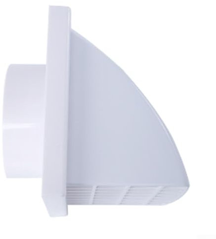 FUBESK Exhaust Hood Vent, Exterior Wall Ventilation Grill Cover with Non Return Shutter Flap, For Bathroom Or Kitchen Extractor Fans(100)