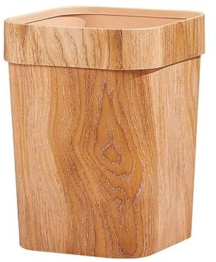 Poubelle Cuisine Imitation Bois Grain Poubelle Poubelle De Bureau Poubelle en Plastique Corbeille À Papier Poubelle De Recyclage Poubelle Ménage Poubelle Poubelle