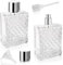 RNHDLY 2 Pack 100ml Perfume Atomisers Refillable, Perfume Atomiser Portable Clear Empty Atomiser Perfume Spray Bottle, Refillable perfume bottle for Travel, Cap Silver