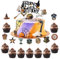 Cake Toppers,16 pcs Cake Decorations Cupcake Topper Happy Birthday Cupcake Topper,for Boys Girls Kids Baby Shower Party Supplies