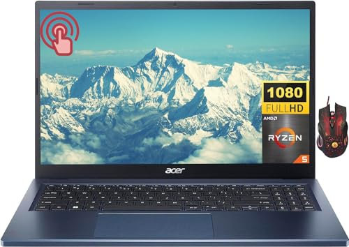 acer Ordinateur portable à écran tactile Chromebook Plus 514 2024, Intel 8 cœurs i3-N305, 8 Go de RAM LPDDR5, 512 Go SSD, ordinateur portable professionnel FHD 14, Wi-Fi 6E, webcam 1080p, lecteur de