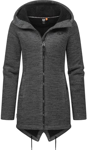 Ragwear Damen weiche Strickjacke Übergangsjacke mit Teddy-fleece Wingi Melange YOUMODO XS-6XL