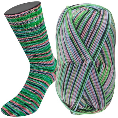 LANA GROSSA Meilenweit 100 Merino extrafine | Hochwertiges Sockengarn, waschmaschinenfest | Handstrickgarn aus 75% Schurwolle & 25% Polyamid | 100g Wolle, Stricken & Häkeln | 420m Garn FB6165