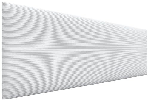 DHOME Kopfteil in unifarbenem Cord, hohe Qualität, modernes gepolstertes Kopfteil, Luxus-Bett, gepolstertes Schlafzimmer (Weiß, 160 cm)