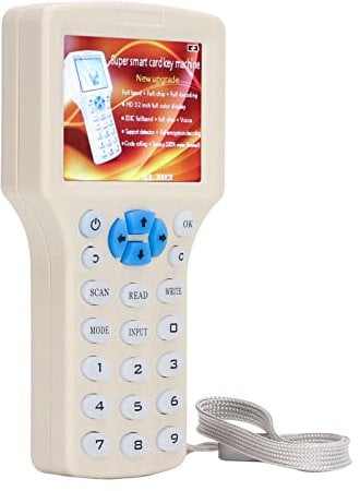 IC Card Reader Copier, NFC Card Reader Writer, 10 Frequencies with 2.8in Display, USB Interface, Compatible with 13.56MHz Cards, 4 X AAA Battery or USB Powered, ABS Material, Up