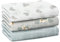 Musselin Decke Baby 3er Pack - Kühldecke für Schlaf, Leichte Baumwolldecke für Sommer und Winter 120x110, Weiche Kuscheldecke für Neugeborene, Dünne Musselin Bettwäsche, Ideal als Pucktuch für Babys