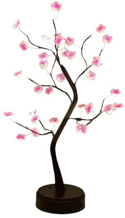 Lampe D’arbre En Fleurs De Prunier - Lampe D’arbre En Fleurs De Cerisier | Lumière De Nuit En Fleurs De Cerisier | Lampe LED Pour À Fleurs Artificielles | Lampe À Fleurs | Veilleuses Japonaises