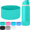 Silicone Boot Sleeve Anti-Slip 12oz & 24oz（32oz & 40oz） Protective Cover Durable Silicone Bottom Protector for Water Bottles (Green, 12oz&24oz)