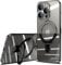 for iPhone 14 Pro Case with Magnetic Stand,[Compatible with MagSafe] Plating Metallic Glossy Full Protection Soft Clear Case for iPhone 14 Pro (Black)