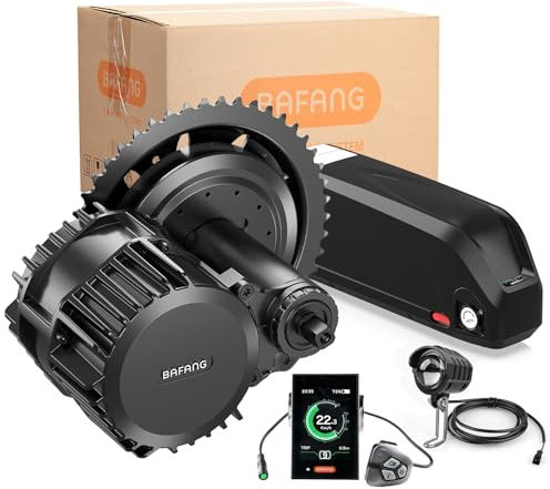 Bafang Mittelmotor 1000W 48V 52V BBS-HD mit 8fun C18 Display und 48V20ah Unterrohr-Batterie- Neueste Elektrofahrrad-Setzkasten, Mittelmotor BBS03 G320 Ebike Kit für 68mm Mittelachsetriebe