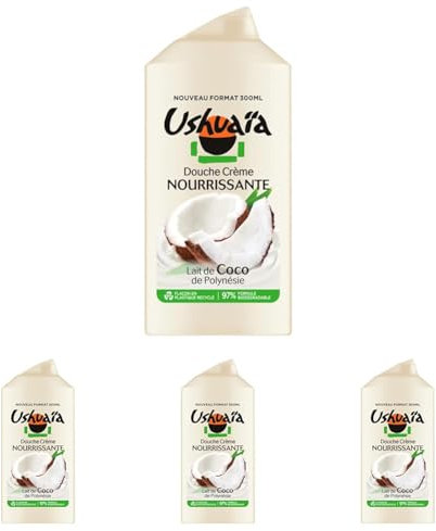 Ushuaïa Crème Douche Coco, 300ml (Lot de 4)