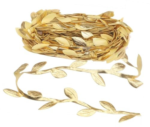 CXNXFD Goldene Girlande,Künstliche Pflanze Rattan, Dekorative Accessoires für Verpackung, Heimwerken, Party verwendet Werden Hochzeit Hausgarten Dekoration(Gold 10 Meter)