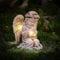 Editbar Solar Engel Gartenstatuen,LED Fairy Engel Figur,Wetterfest Grabschmuck für Friedhof, Fairy Engel Skulptur Deko Rasen,Geeignet für Zimmer im Freien Garten Balkon Terrassendekoration