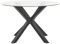 Beliani Gartentisch Glas transparent Aluminium schwarz rund ⌀ 120 cm X-Beine Maletto