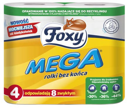Carta Igienica FOXY MEGA 3Veli | 56 Rotoli Totali | 330 Strappi per Rotolo | Certificato PEFC