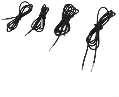 Bungee Cord Set for Deck Chairs 4PCS Replacement Ropes for Garden Furniture (Black)