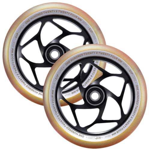 Blunt/Envyscooters – Packung (x2) 120 mm Gap Core – Schwarz/Gold – Freestyle-Scooter-Räder