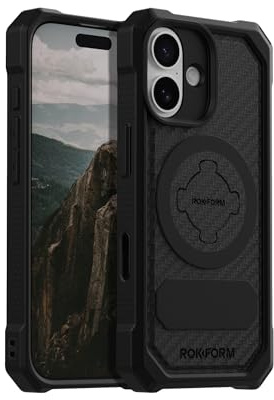 Rokform Custodia robusta compatibile con iPhone 17, cover magnetica (nero)