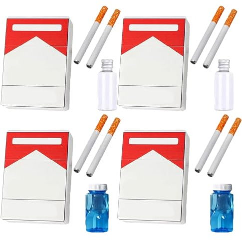 8 pcs SeifenBlasen Spielzeug Zigarette Gefälschte Zigarettenblasenmaschine Mini Blasen Blasen Spielzeug Zigarette Bubble Blower Blasen-Zigarette Stressabbau Spielzeug für Partys