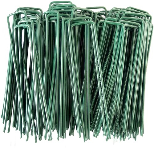 100 Stück Erdanker Bodenanker U-förmige Garten Heringe Erdnägel Stabil, Verzinkt Erdanker Unkrautvlies, Anti-Rost Befestigungsanker Erdnagel für Kunstrasen Gartenvlies Rasengitter Zaun & Camping Zelt