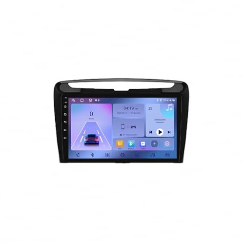 Autoradio Car Navigation per Lancia Ypsilon 2012-2020 Touchscreen Stereo Auto Bluetooth con Schermo, Radio Auto con Mirror Link/Usb/Supporta Telecamera, 4 Nucleo 4G+64G