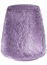 Gedy G-Irina, Bagno Viola, Porta spazzolino in Resina Trasparente, Fatto a Mano, 2 Anni di Garanzia, Design R&S, Misure 12 x 10 x 10 cm, 10x10x12