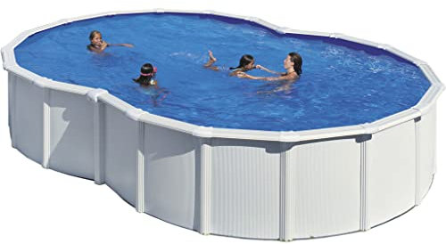 Piscina Gre KITPROV4870 Varadero. - Piscina fuori terra in acciaio, a forma a otto in acciaio, colore bianco. Piscina scomponibile per Giardino. 500 x 340 x 120 cm
