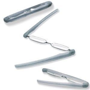 PODREADER Lesebrille Lesehilfe und Etui in Einem, der neue Trend, klappbar, faltbar, platzsparend, von +1,00 bis +3,00 Dioptrien sowie in trendigen Farben wählbar (+ 2.5 Dpt, Blau)