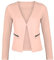 DANAEST Blazer pour femme avec poches (382), Rose, L court