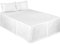 ARLINENS Luxury Plain Dyed Poly Cotton Platform Base Valance Sheet in Following Colours and Sizes (SUPER KING, WHITE)