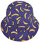 Joylife Damen Banana Print Bucket Hat Frucht-Muster Fischer Hüte Sommer Reversible Stopfbarer Cap Einheitsgröße Marine