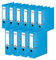 Original Falken 10er Pack Chromocolor Premium-Ordner. Made in Germany. Kunststoffbezug außen und innen 8 cm breit DIN A4 Pastell-Farbe hellblau Ringordner Aktenordner Briefordner Büroordner