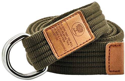 KYEYGWO Leinwand Gürtel für Damen und Herren, Verstellbare Canvas Stoffgürtel mit Doppel D-Ringe Schnalle
