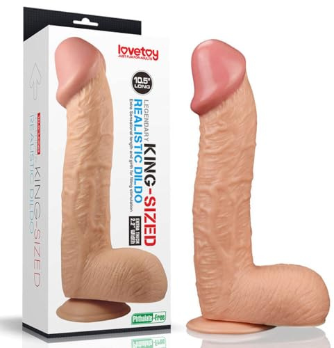 King Cock Sized Legendary Realistic Dildo, 1220 g, White Skin Color