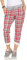 CLEOSTYLE Damen Jogginhose im Boyfriend-Style Sweatpants für Freizeit Sport und Fitness 9-2 (Karo/Rot Weiß)