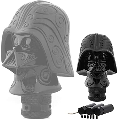 JINGLINGKJ Schaltknauf Nachahmung eines echten Darth Vader MT AT Universal Fashion Schaltknauf Kopf 3 Adapter 1 Stck Schwarz