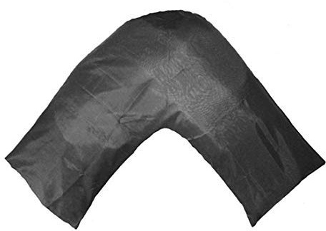 TAOSON Silky Soft Satin Soild Envelope Style V Shaped/Tri/Boomerang Pillow Cover Pillowcase Pillow Protector Cushion Cover Non Zippered Only Cover No Insert (Charcoal Gray)