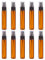 minkissy Lot de 10 mini flacons pulvérisateurs à brume fine de 3 ml - En verre teinté marron - Petit parfum vide - Pour le nettoyage des huiles essentielles, Marron clair 10 ml, 9,6 x 1,5 x 1,5 cm