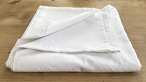 Bettlaken Betttuch weiß, 100% Baumwolle (160 x 280 cm)