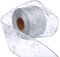 Livder 6,3 cm breites Weihnachtsband mit Draht, Schneeflocke, Organza, durchscheinendes Glitzerband für Weihnachtsbaum, Kranz, Partydekoration, Geschenkverpackungen (Silber-Weiß, 22 m)