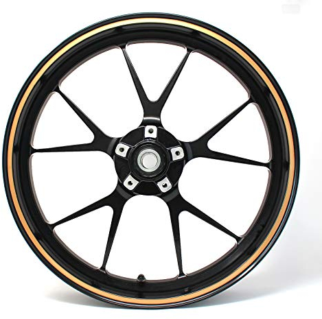 Felgenrandaufkleber Felgenrand Stripes Breite 7mm Matt Glanz Carbon mit Montagetool 16 17 18 19 Zoll Zubehör für Auto Motorrad Felgen Aufkleber (Matt Kupfer)