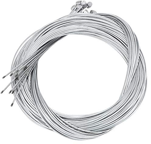 Brake Cable, 20pcs Metal 2.5m Length 1.6mm Thick Electric Rear Brake Cable Brake Line Cycling Accessory Electric Modification Accessories